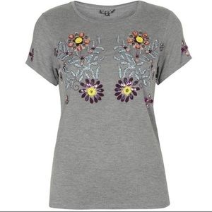 Topshop Embroidered Tee